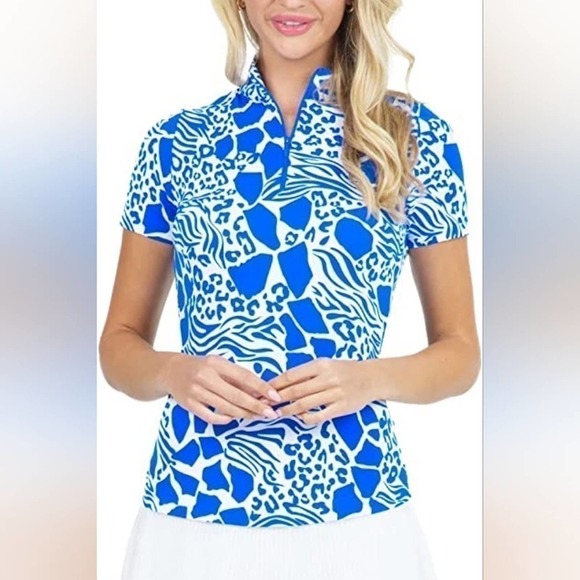 Ibkul Short Sleeve Zip Shirt Size XS‎ NWT - Picture 1 of 6